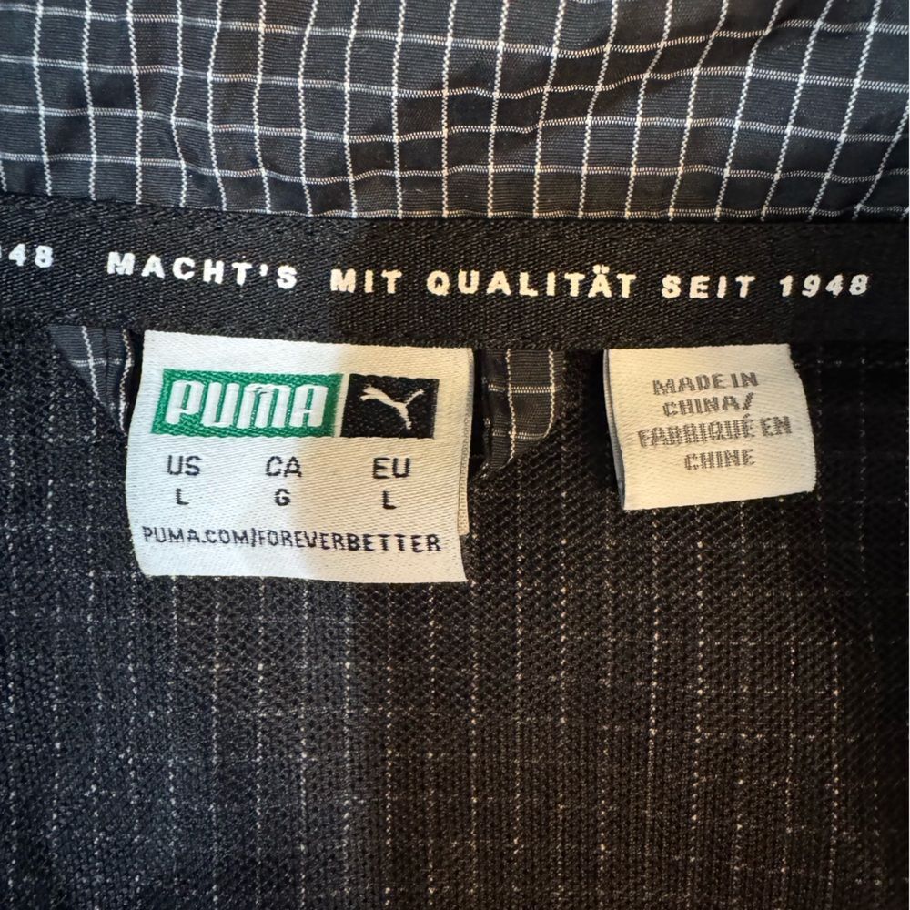 SOLD-Puma Checkered Color-block Track Jacket with Pink and Blue Accents Y2K - Picture 3 of 8